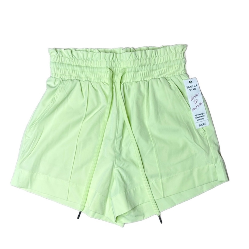 Vanilla Star Lime Green Athletic Shorts